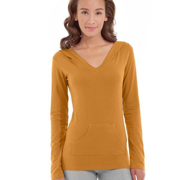 Eos V-Neck Hoodie-L-Orange