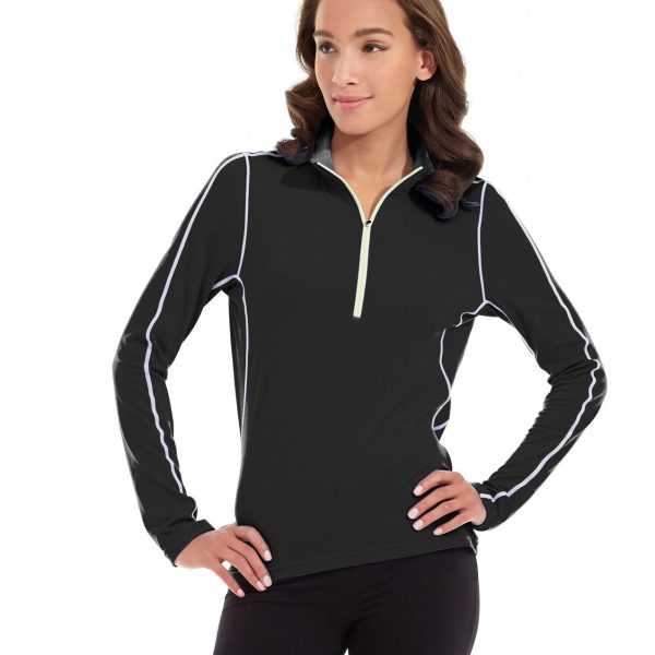 Olivia 1/4 Zip Light Jacket-L-Black