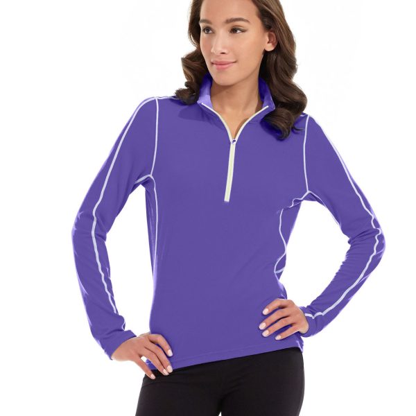 Olivia 1/4 Zip Light Jacket-L-Purple