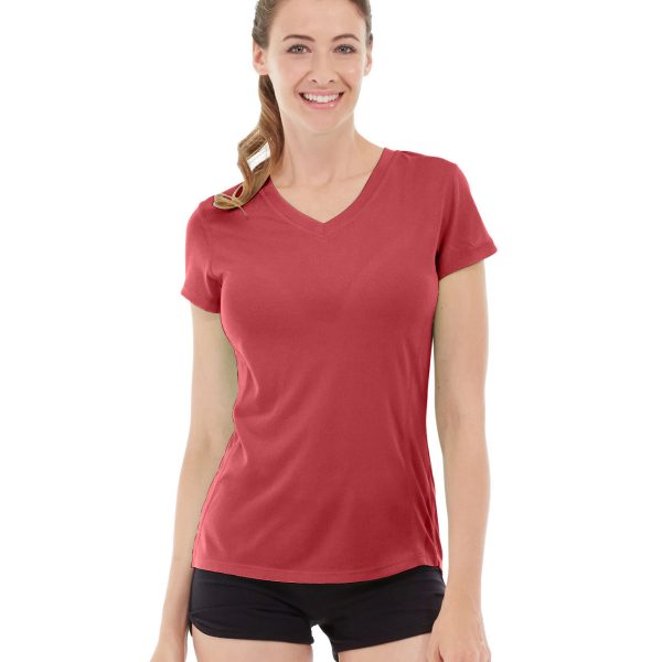 Gabrielle Micro Sleeve Top-L-Red