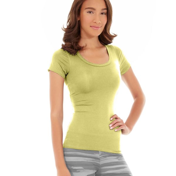 Desiree Fitness Tee-L-Yellow