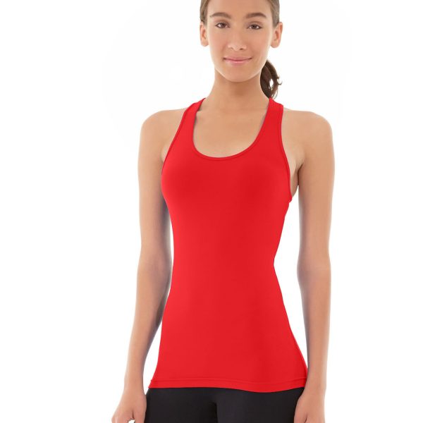 Chloe Compete Tank-L-Red